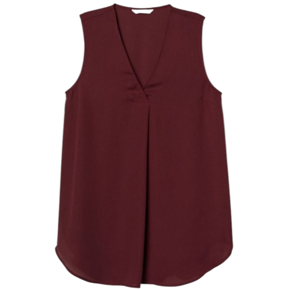 H&M sleeveless tunic high low top size 4